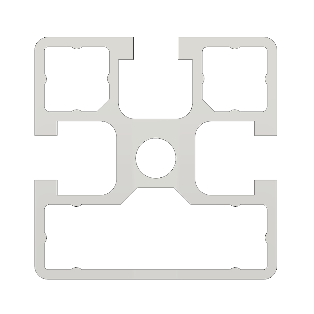 10-4545S1-0-1000MM MODULAR SOLUTIONS EXTRUDED PROFILE<br>45MM X 45MM 1G SMOOTH SIDE, CUT TO THE LENGTH OF 1000 MM